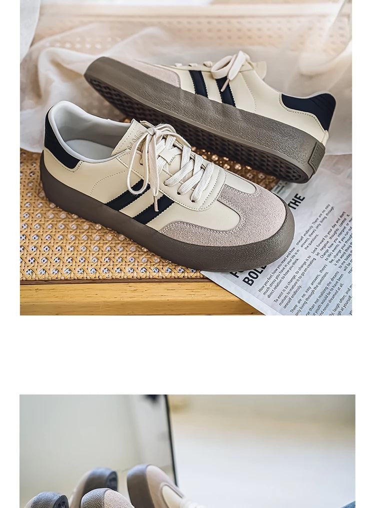 Men's Trendy Popular Leisure Shoes Versatile Soft Leather for Men Sneakers Man Low-top Wear-resistant Sports Walking Footwear