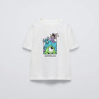1-7 Year Old Kids Clothes T-shirt Cartoon Printed Fashion Short Sleeved Tops Tees Children's Wear Casual O-neck Boy's T Shirts