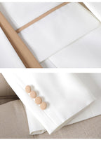 Women's Winter Retro Casual Irregular Suit Jacket Half Skirt Set Commuting Solid Double Breasted Suit Half Skirt Two-piece Set