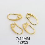 (1941) 20MM 24K Gold Color Plated Carved Earring Hook Jewerly Making Diy Jewelry Findings Accessories