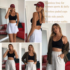 Womens Wireless Bras Comfort Push Up Bras No Underwire Bra Full Support Lift Bralette Full Coverage Sport Everyday Bra