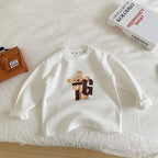 Fashion Children Boy Girls Matching Clothes Plaid Knitting Sweater Tops Pleated Skirt Pant Bear Outwear Spring Fall Clothing Set
