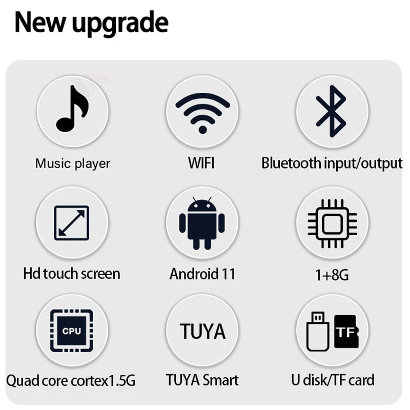 Smart Home Touch Screen 4inch WIFI Android11 bluetooths audio in Wall Amplifier Control Background Music Ceiling Speakers system