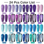 Mtssii 20/40/60Pcs Nail Gel Polish Set Kit Nude Pink Glitter Nail Art UV Gel Manicure Set Vernis Semi Permanent Base Top Coat