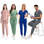 Hot Sale Clinic Workwear Unisex Medical Nurse Scrub Sy Salon Costume Doctor Nursing Top Pants
