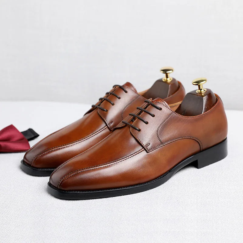 Luxury Designer Italian Style Autumn Polished Elegant Social Shoes Men Business Formal Casual Flat Shoes Men Party Wedding Shoe