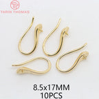 (1941) 20MM 24K Gold Color Plated Carved Earring Hook Jewerly Making Diy Jewelry Findings Accessories