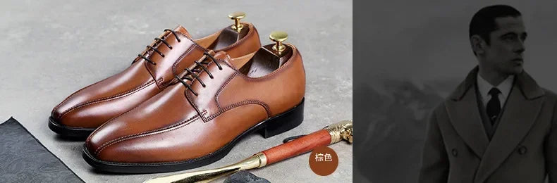 Men Shoe Autumn Polishing Elegant Social Shoes Men Business Dress Shoe Casual Flat Men Party Wedding  Zapatos2024