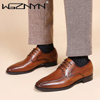 Luxury Designer Italian Style Autumn Polished Elegant Social Shoes Men Business Formal Casual Flat Shoes Men Party Wedding Shoe