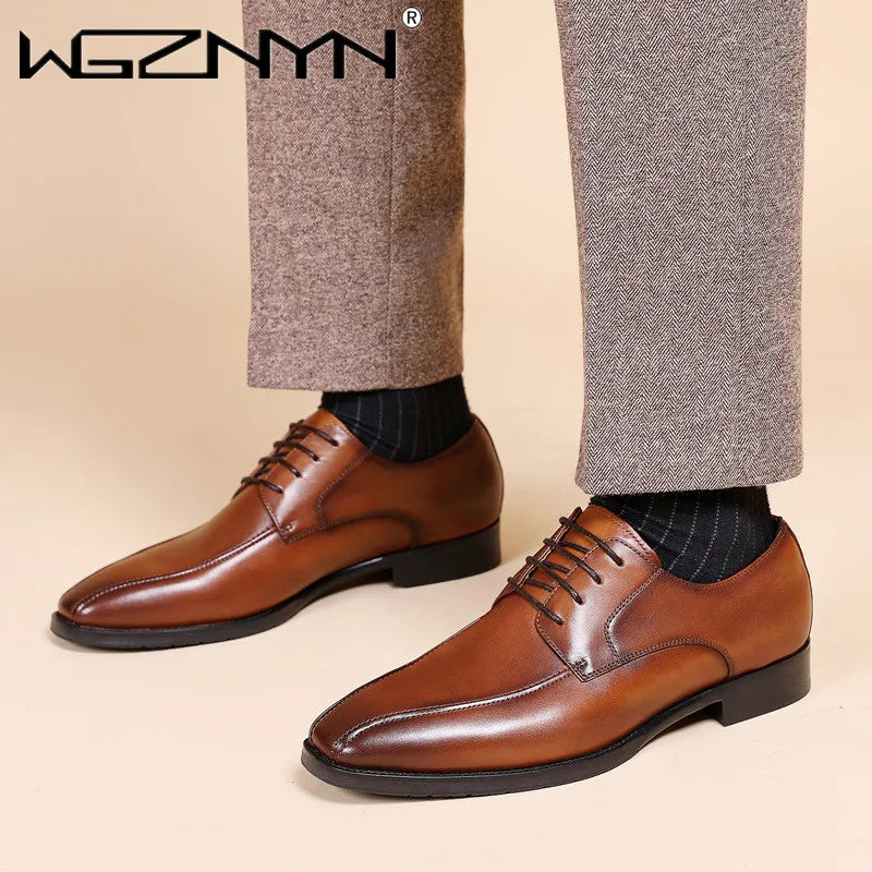 Luxury Designer Italian Style Autumn Polished Elegant Social Shoes Men Business Formal Casual Flat Shoes Men Party Wedding Shoe