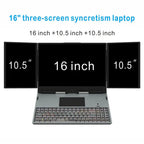 RAM 16G ROM 128G-1TB 16inch+10.5" +10.5" Three Screen Syncretism i5-1235U ultra Slim Aluminum Mechanical Backlit Keyboard LAPTOP