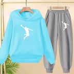 Children's Sportswear,playing Clothes, Hooded Sweatshirts and Long Pants Are Suitable for Boys and Girls Aged3to13.Charming Sets