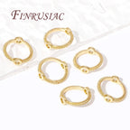 Multi Types 14K/18K Gold Plated Round Bead Frame,Brass Metal Circle Frame Connectors Spacers Beads,DIY Beading Jewelry Making
