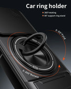 Armor Case For Honor 400 Smart 5G Case Shockproof Slide Lens Protector Phone Cover For Honor 400 Smart Case Fundas With Ring