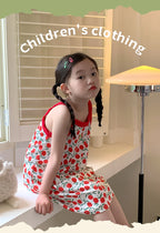 Girls Dress for Teens 11 12 to 13 Years Blue Floral Dress Summer Kids Clothes Casual Sleeveless Children's Dresses 140 150 160cm