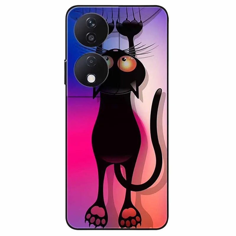 For Honor 90 Smart 5G Case 6.8'' Animal Painted Wolf Lion Silicon Phone Cover For Honor 90 Smart TPU Coques Protect Shell Capa