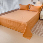 Soft Egyptian Cotton Bed Sheet Home Textile Luxury 400TC 100% Cotton Flat Sheets Bed Linen Single Queen King Size Bedspreads