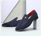 Men Loafers Leather Dress Shoes for Man Slip on Loafers Elegant Shoes Fashion Men's Flats Club Party Shoes Male Zapatos Hombre