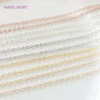 1.5mm/2mm Thin Chains 14K/18K Gold Plated O Chain For Bracelet Necklace Making Accessories DIY Jewelry Making Findings Wholesale