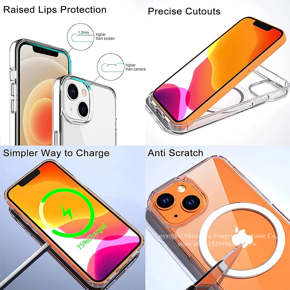 Magnetic Stand Phone Case for iPhone 17 16 15 14 Pro Max Plus 12 13 Mini 11 Mobile Cases with Kickstand Shockproof  Back Cover