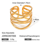 Uworld 5PCS Textured Earrings Heart-Shaped Linear Stacked Rings Gold Color Clothing Matching Jewelry As A Gift For Her ﻿