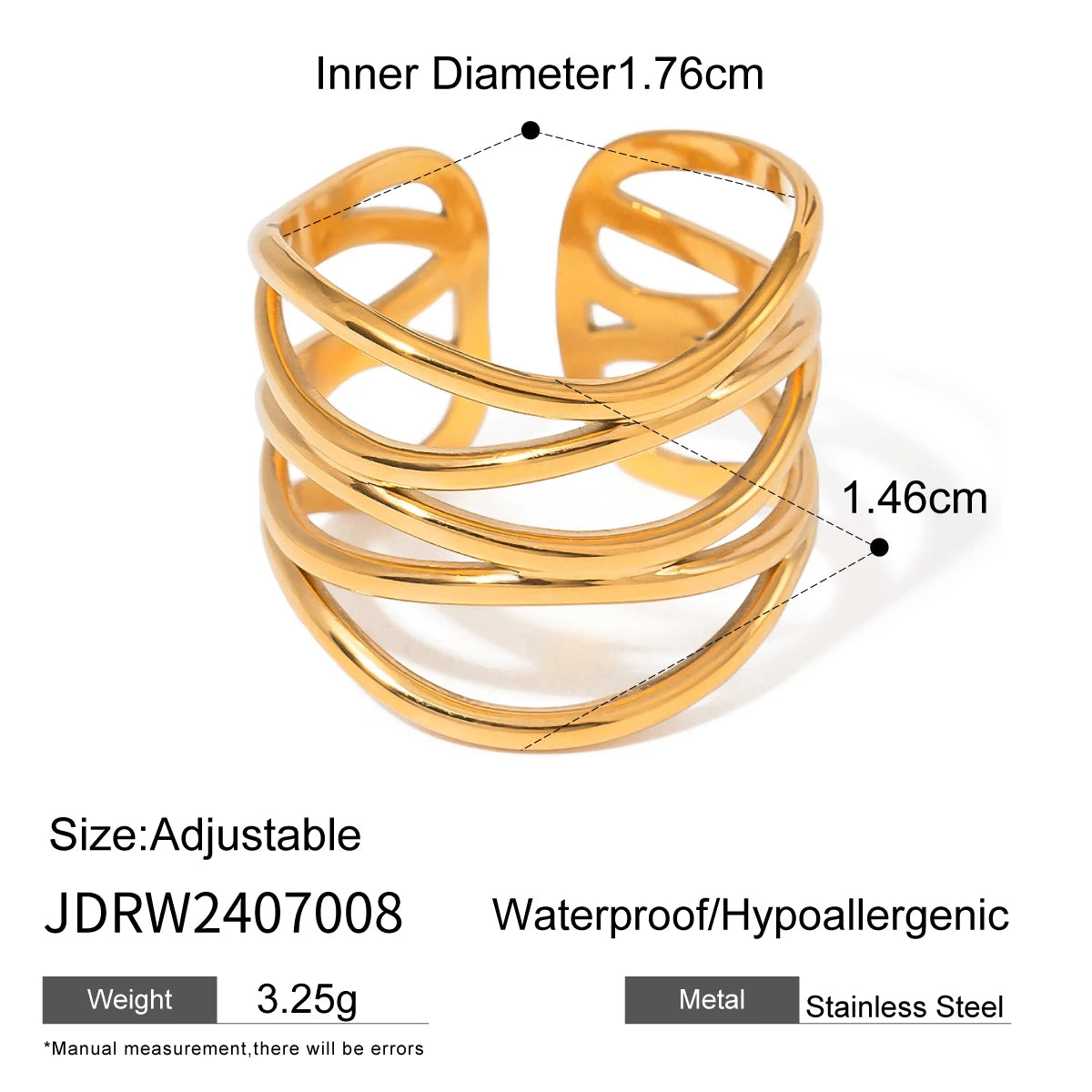 Uworld 5PCS Textured Earrings Heart-Shaped Linear Stacked Rings Gold Color Clothing Matching Jewelry As A Gift For Her ﻿