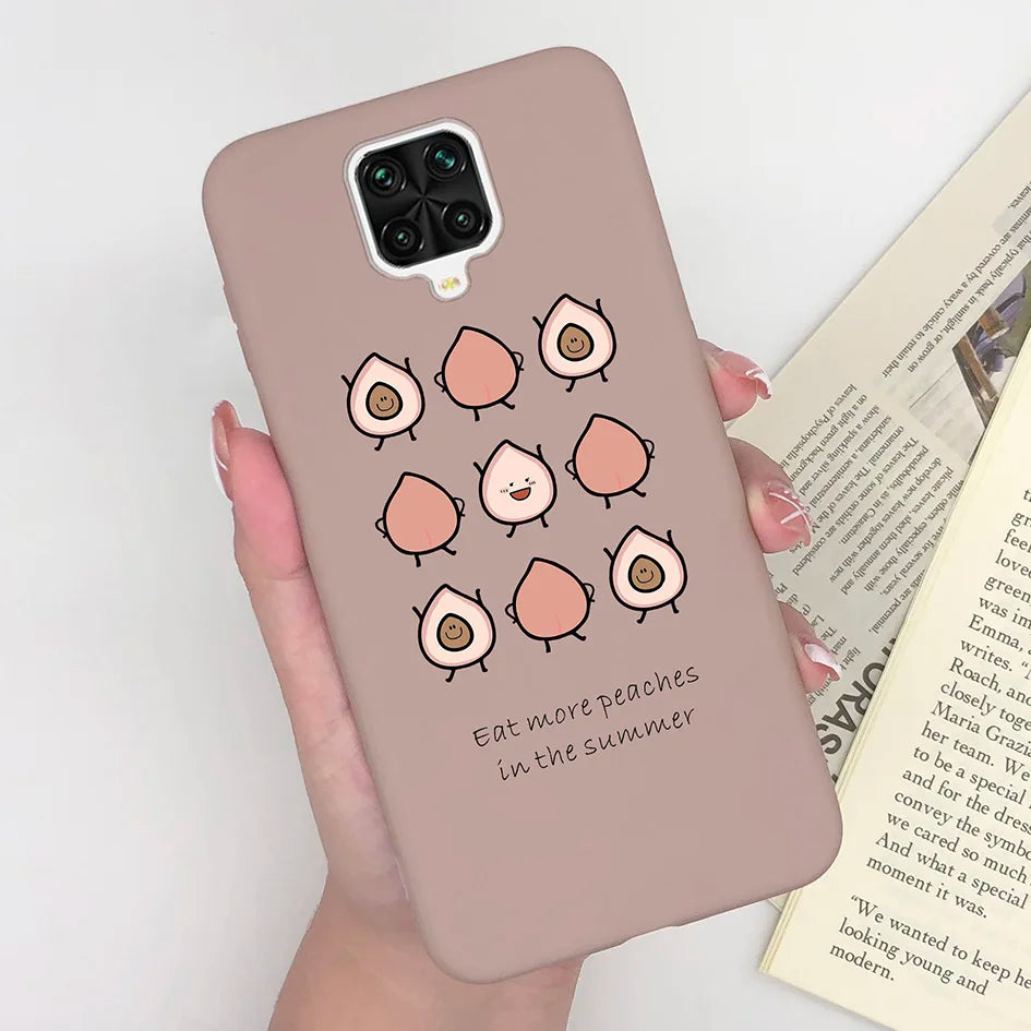 For Xiaomi Redmi Note 9 Pro Max Phone Case Matte Cute Girl Avocado Soft Silicone Cover For Xiaomi Redmi Note 9 Pro Max 9S Bumper