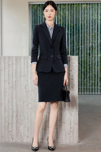 AIyssa Fashionable professional women's clothing, high-quality two-piece suit jacket + skirt. Sophisticated and elegant