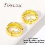 Multi Types 14K/18K Gold Plated Round Bead Frame,Brass Metal Circle Frame Connectors Spacers Beads,DIY Beading Jewelry Making