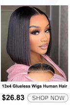 13x4 Curly Bob Wig Human Hair 100% Glueless Wear and Go HD Lace Human Hair Frontal Preplucked Ready to Wear Water Wave Bob Wigs