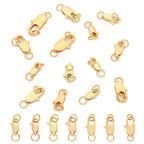 1/2 Set Copper 14K/18K Gold Plated Lobster Clasp With Open Jump Rings For Bracelet Necklace Chains Connectors DIY Jewelry Making