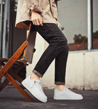 Classic Men Platform Leather Shoes Loafers Designer Trend Brand Man Flat Casual Shoes Fashion Zip Sneakers Shoes Men Mocciasins
