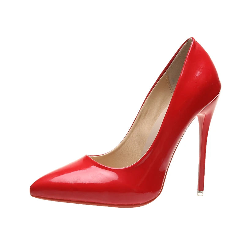 2025 Fashion High Heels 35-45 Plus Size Women Shoes 12cm Thin Stiletto Banquet Wedding Shoes Sexy Pointed Toe Ladies Party Shoes