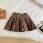 Fashion Children Boy Girls Matching Clothes Plaid Knitting Sweater Tops Pleated Skirt Pant Bear Outwear Spring Fall Clothing Set