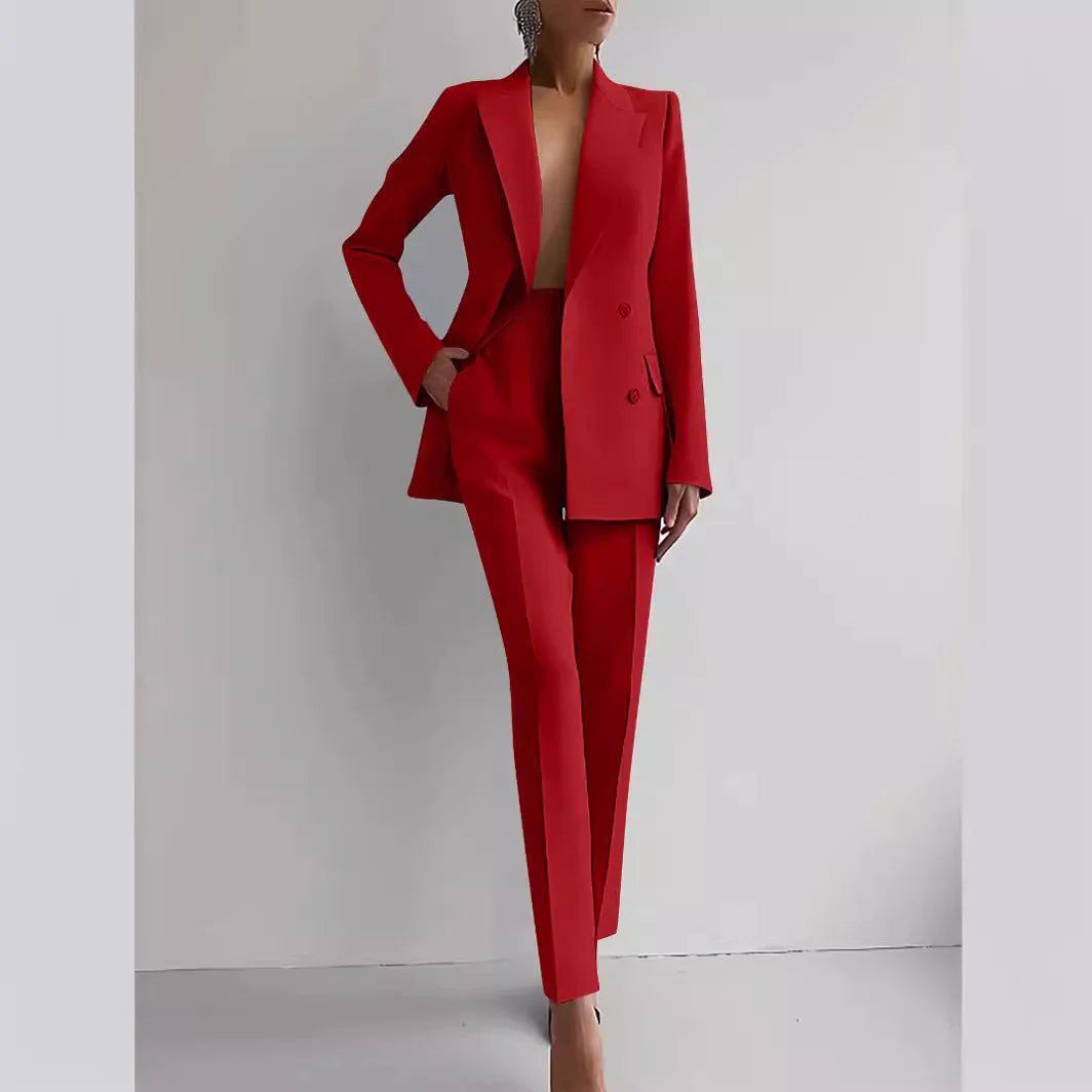 2025 Spring Hot Selling Commuting Elegant New Comfortable Trendy Fashion Elite Leisure Professional Clothing Women's Suit Set