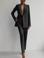 2025 Spring Hot Selling Commuting Elegant New Comfortable Trendy Fashion Elite Leisure Professional Clothing Women's Suit Set