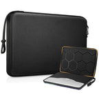 13 14 15.6 inch Laptop Sleeve Bag Shockproof Computer Bag Waterproof EVA Protective Carrying Case Black with Straps