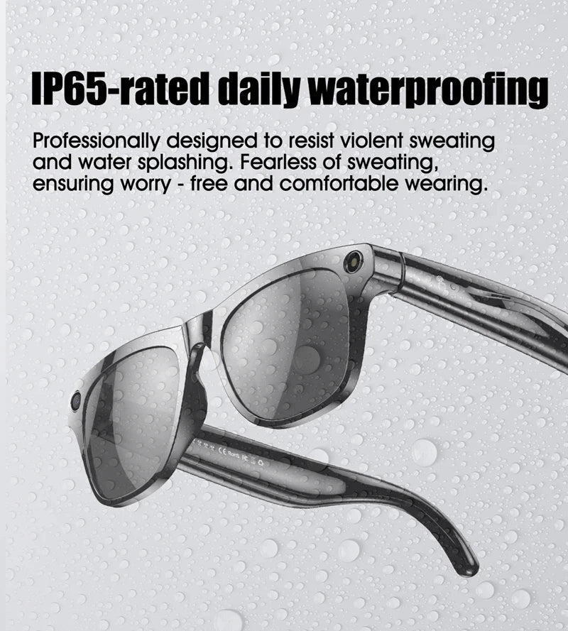 Smart Glasses AI GPT 8K HD Camera Bluetooth Call 260Mah Battery Voice Assistant Translate Identify Objects Smart Glasses