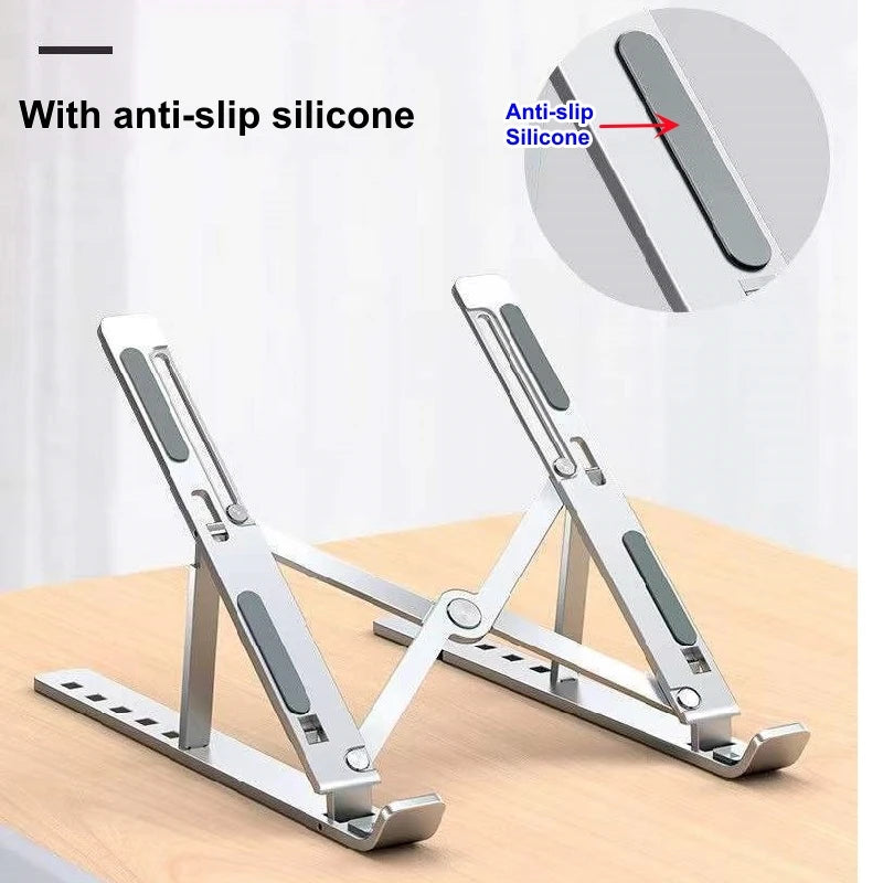 Adjustable Laptop Stand Aluminum Alloy Desktop Holder Foldable Portable Bracket for Macbook Air Pro  Notebook Tablet Pad Cooling