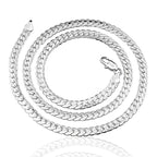 18K Gold/Silver Color 6mm Full Sideways Necklace 8/18/20/24 Inch Chain For Woman Men Fashion Wedding Engagement Jewelry