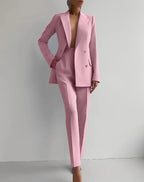 2025 Spring Hot Selling Commuting Elegant New Comfortable Trendy Fashion Elite Leisure Professional Clothing Women's Suit Set