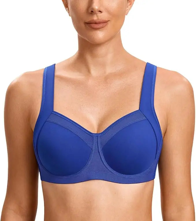 Sport Bra Women High Support Unlined Underwire Racerback ports Bras for Women High Support Underwear