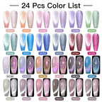 Mtssii 20/40/60Pcs Nail Gel Polish Set Kit Nude Pink Glitter Nail Art UV Gel Manicure Set Vernis Semi Permanent Base Top Coat