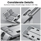 Adjustable Laptop Stand Aluminum Alloy Desktop Holder Foldable Portable Bracket for Macbook Air Pro  Notebook Tablet Pad Cooling