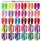 Mtssii 20/40/60Pcs Nail Gel Polish Set Kit Nude Pink Glitter Nail Art UV Gel Manicure Set Vernis Semi Permanent Base Top Coat