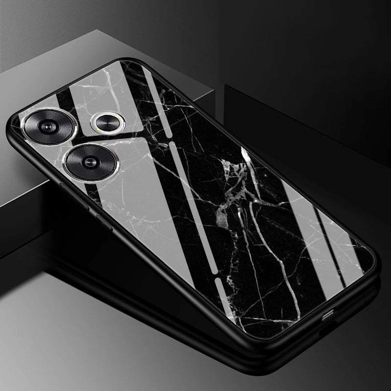 For Xiaomi Redmi 13 Case Cover Tempered Glass Cases for Xiaomi POCO M6 4G Redmi13 Redmi 13C 4G 5G Hard Back Bumper POCO C65