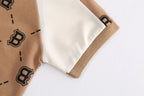 New Baby Boy Summer Clothes Set Children's Fashion Letter Print  Polo Shirt + Shorts 2-Piece Suits 0-5 Year Old