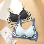 Plus Size Super Gather Push Up Bras Women Soft Support Seamless Underwear Female Full Cup Lift-Up Bras Wireless Soft Sleepwear