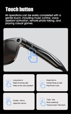 Smart Glasses AI GPT 8K HD Camera Bluetooth Call 260Mah Battery Voice Assistant Translate Identify Objects Smart Glasses