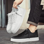 Classic Men Platform Leather Shoes Loafers Designer Trend Brand Man Flat Casual Shoes Fashion Zip Sneakers Shoes Men Mocciasins